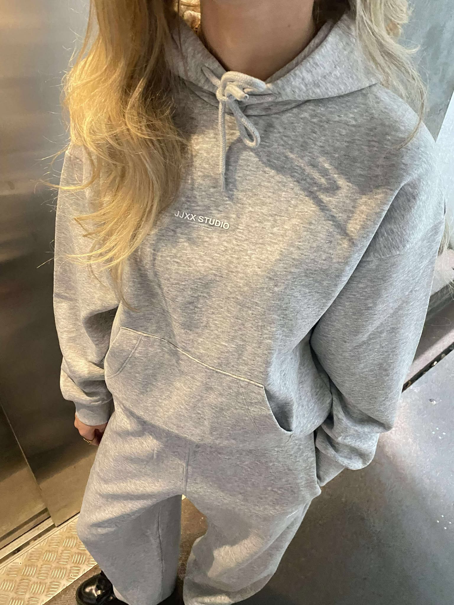 JXSTUDIO Sweatshirt - Light Grey Melange